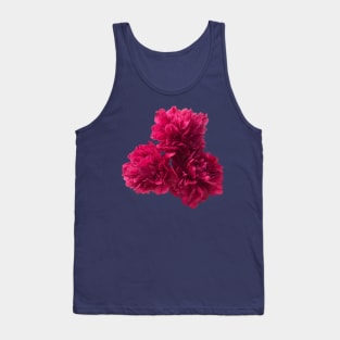 Hot Pink Peony Trio Close-up Tank Top